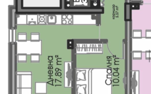 1-Zimmer-Wohnung in Burgas, Azimut ID: 43595