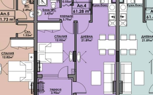 Zweizimmerwohnung in Burgas mit Ratenzahlung im Azimut Viertel ID: 32337